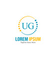 ug letter logo design creative modern letters vector image