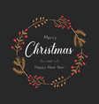 christmas and new year greeting or invitation vector image