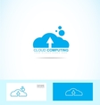 cloud computing logo icon vector image