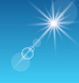 lens flare with sunlight abstract background vector image vector image