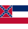 mississippi state flag vector image vector image