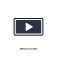 movie player play button icon on white background vector image