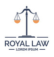 royal law judiciary service and assistance logo vector image