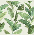 seamless tropical floral print with exotic green vector image vector image