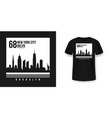 t-shirt graphic design with new york skyline vector image