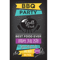 barbecue party invitation bbq template menu design vector image