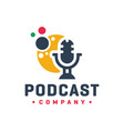 podcast logo design vector image vector image