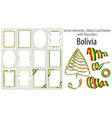 elements ribbons and frames with flag colors vector image