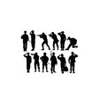 soldier and army force silhouettes vector image