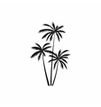 three coconut palm trees icon simple style vector image