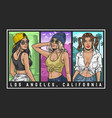 california beauty girls poster colorful vector image vector image