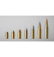 collection realistic bullet vector image