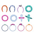 hair accessorie headband set vector image