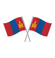 mongolia crossed flags mongolian vector image vector image