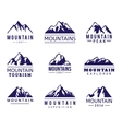 mountain icons set vector image