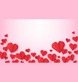 paper hearts valentines day poster with flying vector image