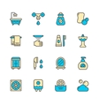 set color line icons of bathroom vector image vector image