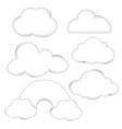 cloud paper set with shadow vector image vector image