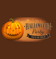 halloween party trick or treat lettering vector image