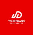 jd initial letter logo modern minimalist urban vector image