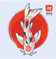 koi fish art vector image vector image