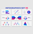 set of infographic elements for business vector image vector image