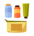 travel medicine box composition vector image