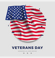 day veterans poster realistic flag of america vector image