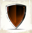 orange shield vector image