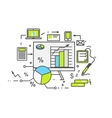 data analysis icon flat design vector image