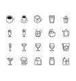 drinks icons vector image vector image