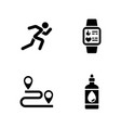 sprint simple related icons vector image