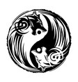 wolf yin yang vector image