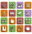 flat school icons set with shadow vol 2 vector image