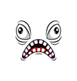 monster face isolated icon cartoon emoji vector image