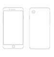 Smartphone mockup blank mobile phone template Vector Image