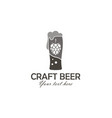 label beer glass vector image