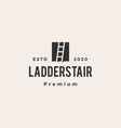 ladder stair hipster vintage logo icon vector image vector image