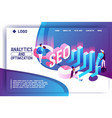 landing page concept in isometric style vector image