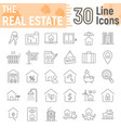 real estate thin line icon set home signs vector image