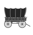 wild west wagon iconblack icon vector image