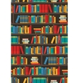 book shelves decorative colorful icon poster vector image