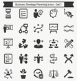 business strategy planning icons - set 1 vector image