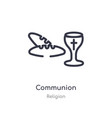 communion outline icon isolated line from vector image