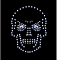 diamond skull vector image