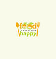healthy food logo design template vector image