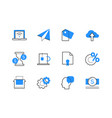 internet business - line design style icons set vector image vector image