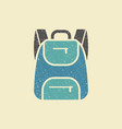 backpack icon flat vector image vector image