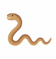 Cartoon slow worm resembles a snake isolated on Vector Image