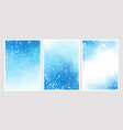 blue watercolor with snow falling background vector image